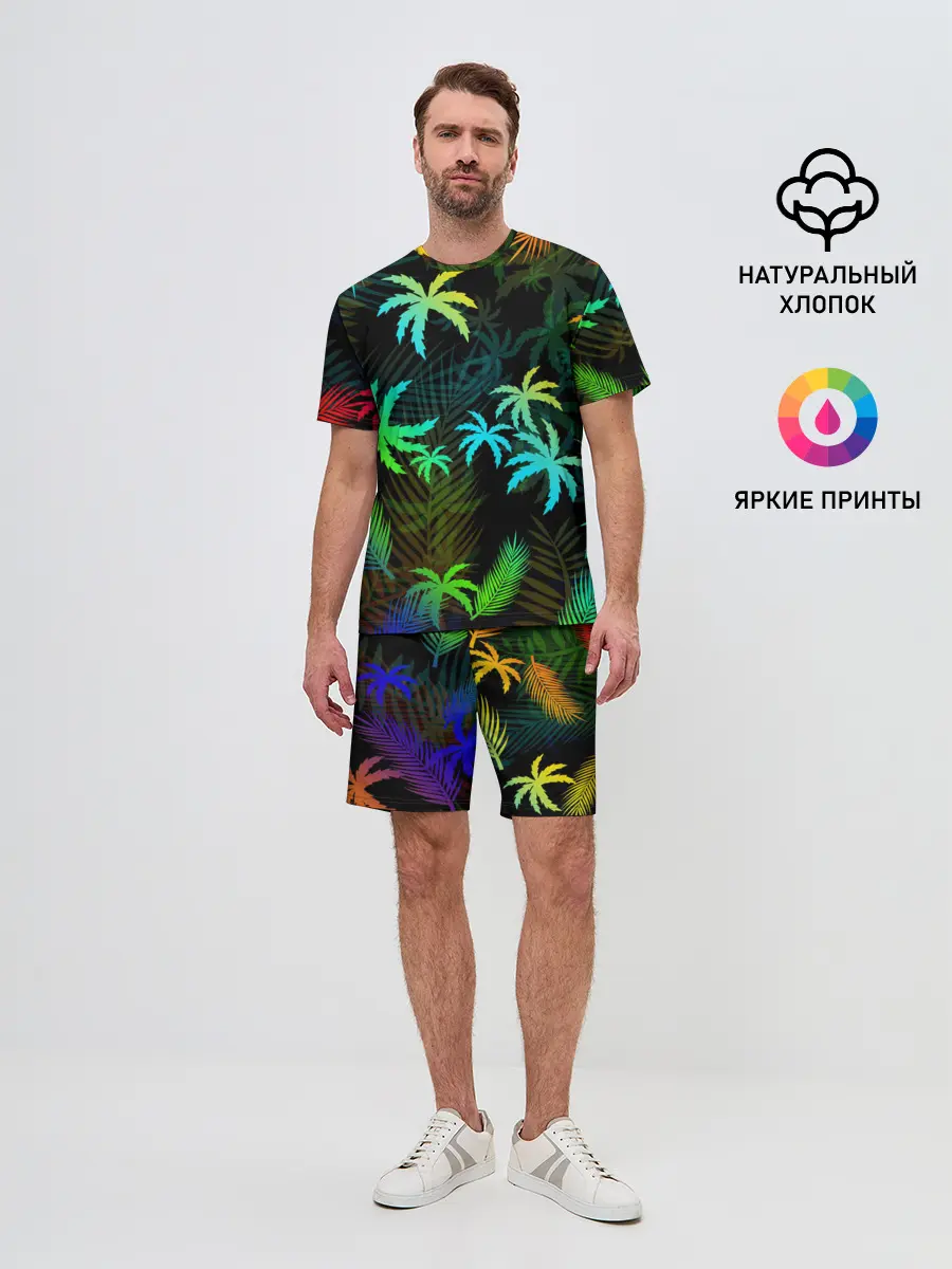 Мужской костюм с шортами / ПАЛЬМЫ / ТРОПИКИ