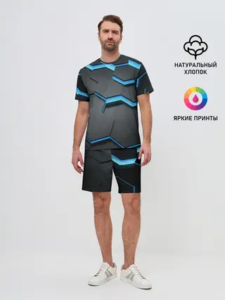 Мужской костюм с шортами / 3D Плиты