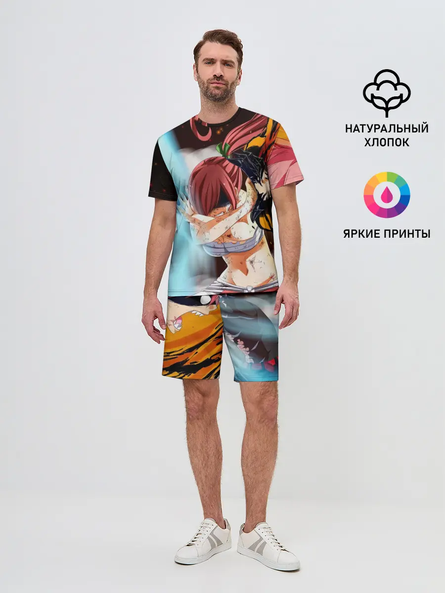 Мужской костюм с шортами / Нацу и Грей против Эльзы