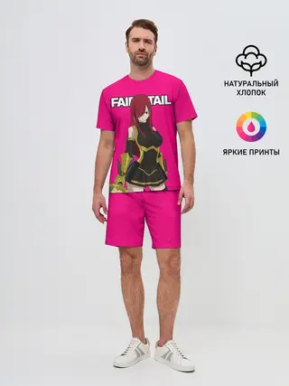 Мужской костюм с шортами / Эльза на розовом фоне