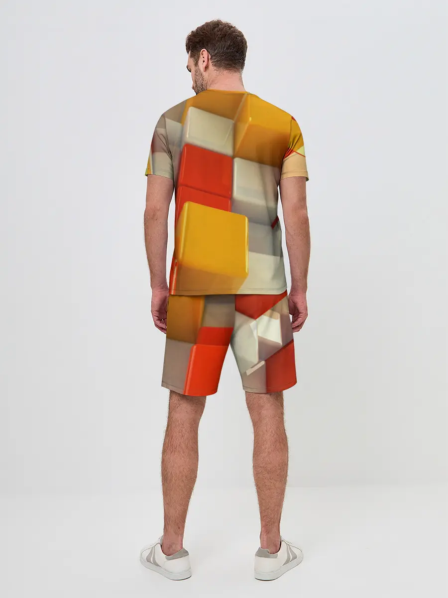 Мужской костюм с шортами / КУБЫ 3D