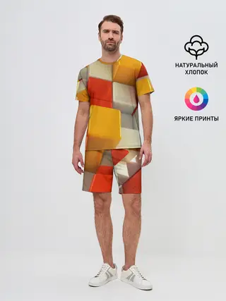Мужской костюм с шортами / КУБЫ 3D