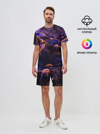 Мужской костюм с шортами / Цветки во тьме
