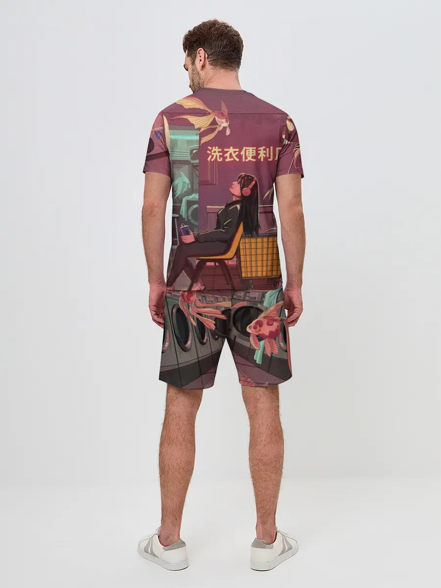 Мужской костюм с шортами / Стирка