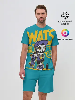 Мужской костюм с шортами / Граффити Wats