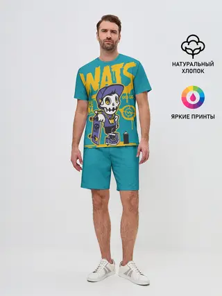 Мужской костюм с шортами / Граффити Wats