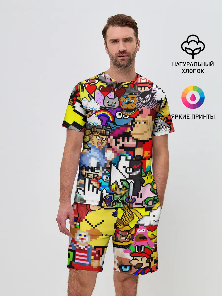 Мужской костюм с шортами / Pixel