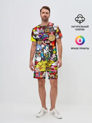 Мужской костюм с шортами / Pixel