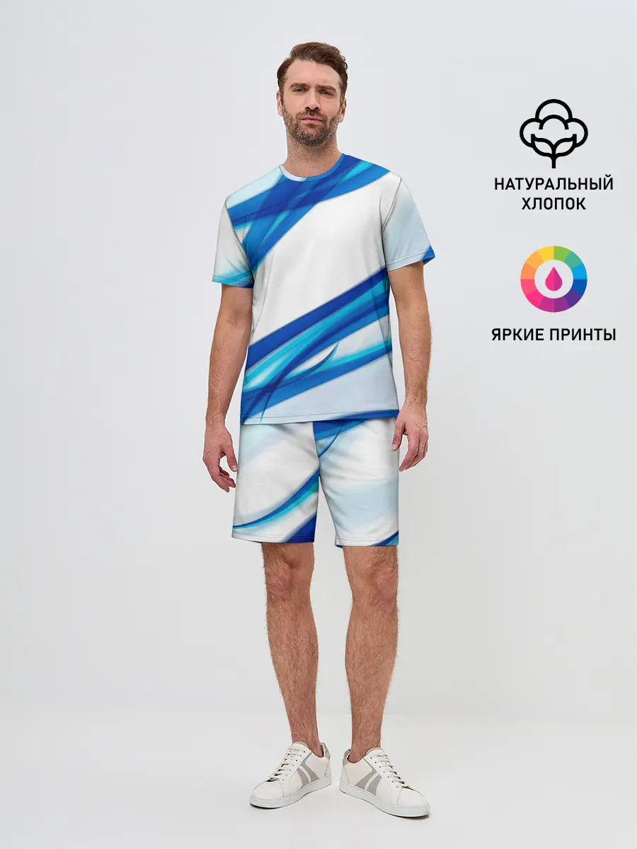 Мужской костюм с шортами / STRIPES BLUE