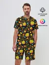 Мужской костюм с шортами / Яркая Хохлома