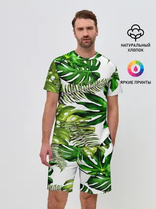 Мужской костюм с шортами / ГАВАЙСКИЕ ЛИСТЬЯ