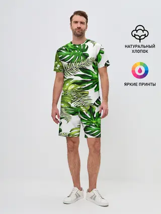 Мужской костюм с шортами / ГАВАЙСКИЕ ЛИСТЬЯ