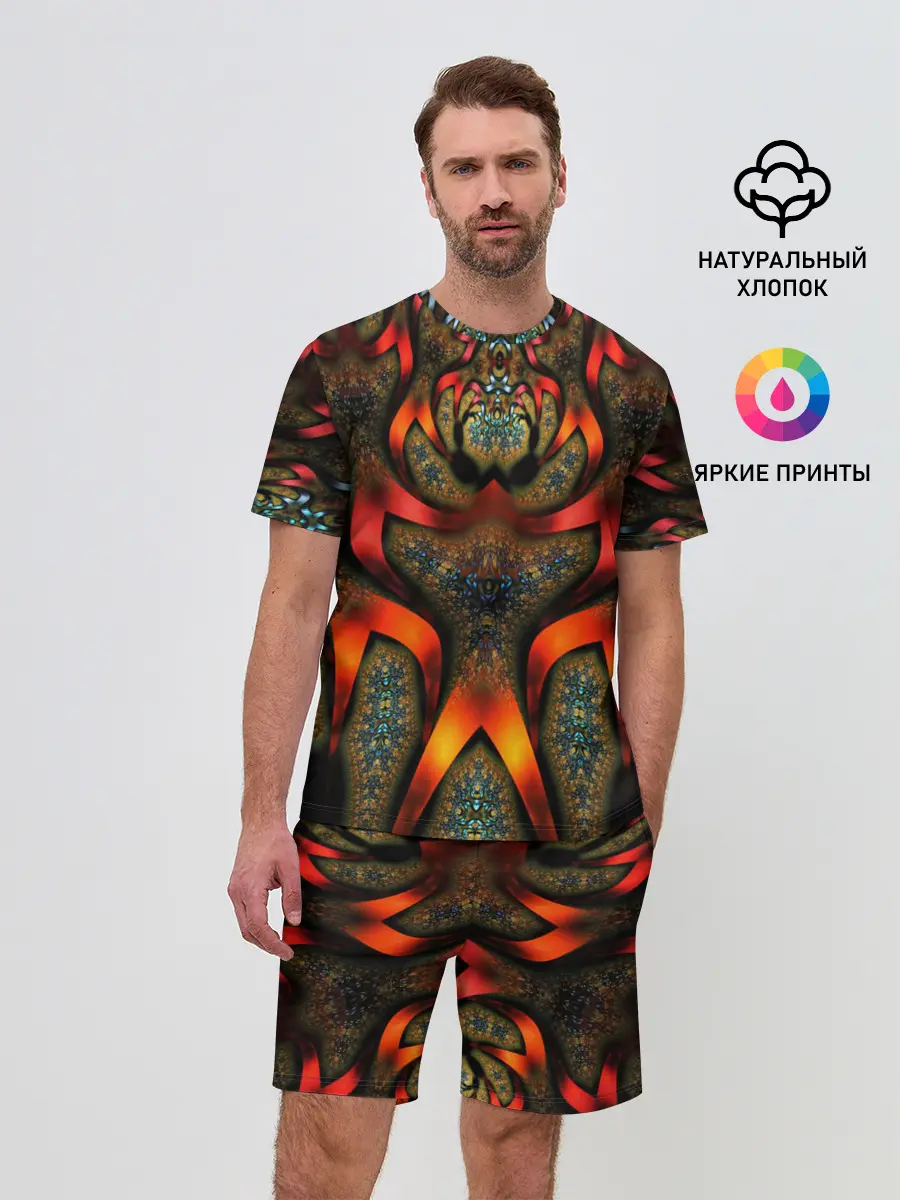 Мужской костюм с шортами / ДИКИЙ УЗОР