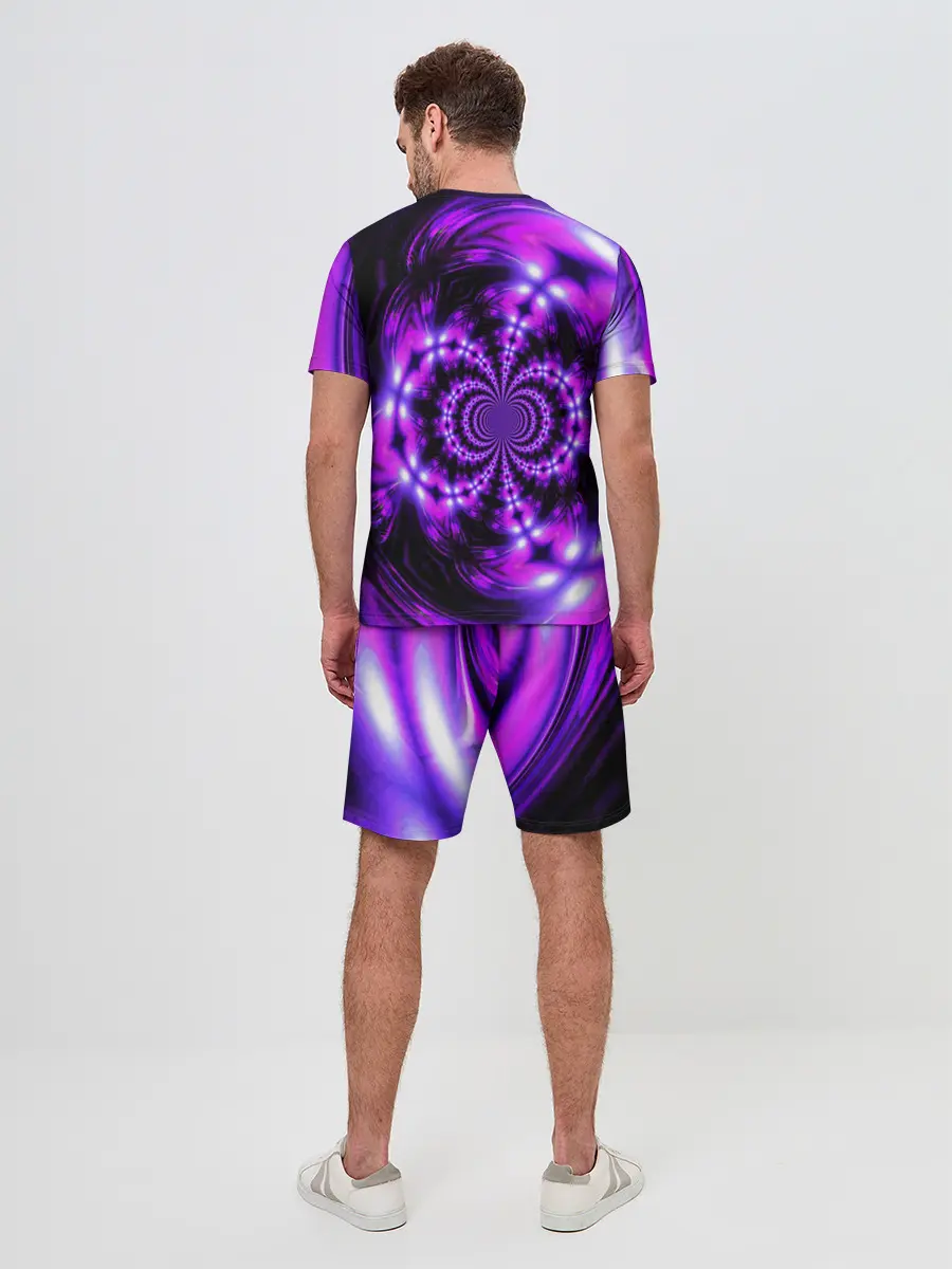 Мужской костюм с шортами / НЕОНОВЫЙ ФРАКТАЛ