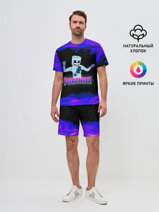 Мужской костюм с шортами / Fortnite Marshmallow