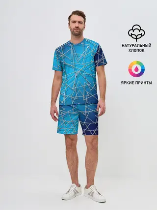 Мужской костюм с шортами / Треугольники