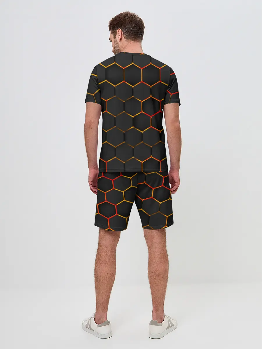 Мужской костюм с шортами / Pubg | Gold Logo