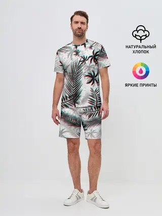 Мужской костюм с шортами / ПАЛЬМЫ | TROPICAL GLITCH