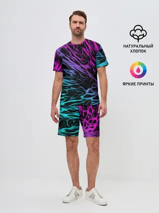 Мужской костюм с шортами / НЕОНОВЫЕ РАЗВОДЫ / НЕОН