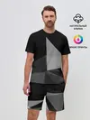 Мужской костюм с шортами / Camo - Black & White