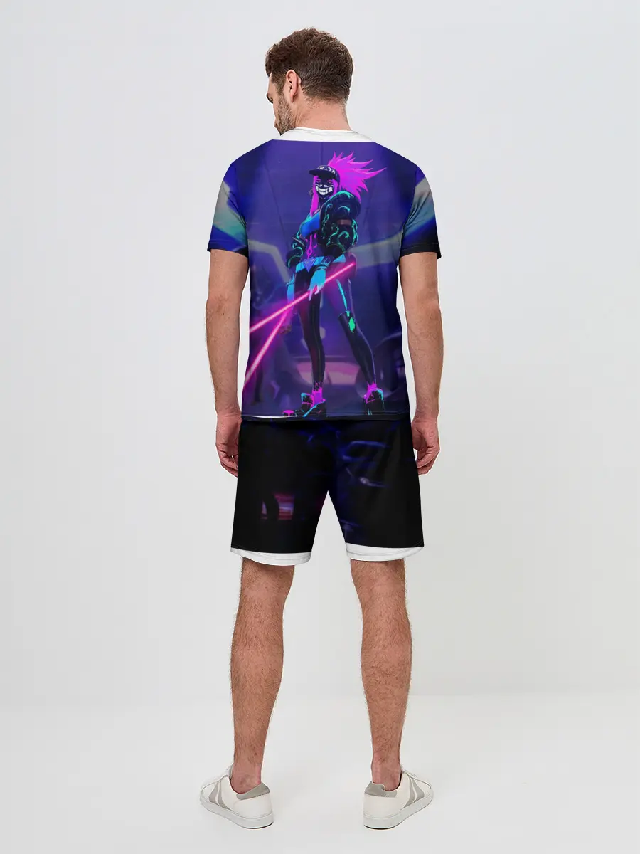 Мужской костюм с шортами / League of legends Akali KDA