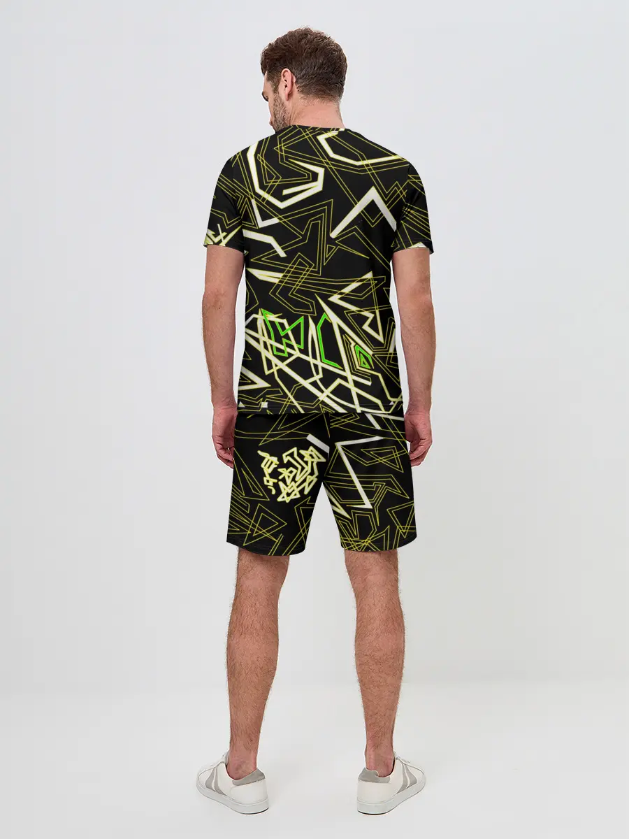 Мужской костюм с шортами / Геометрическая абстракция