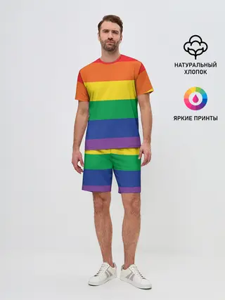 Мужской костюм с шортами / Радуга