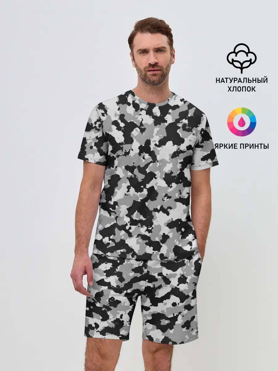 Мужской костюм с шортами / Камуфляж | ЧБС