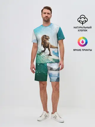 Мужской костюм с шортами / Тираннозавр REX | Серфинг