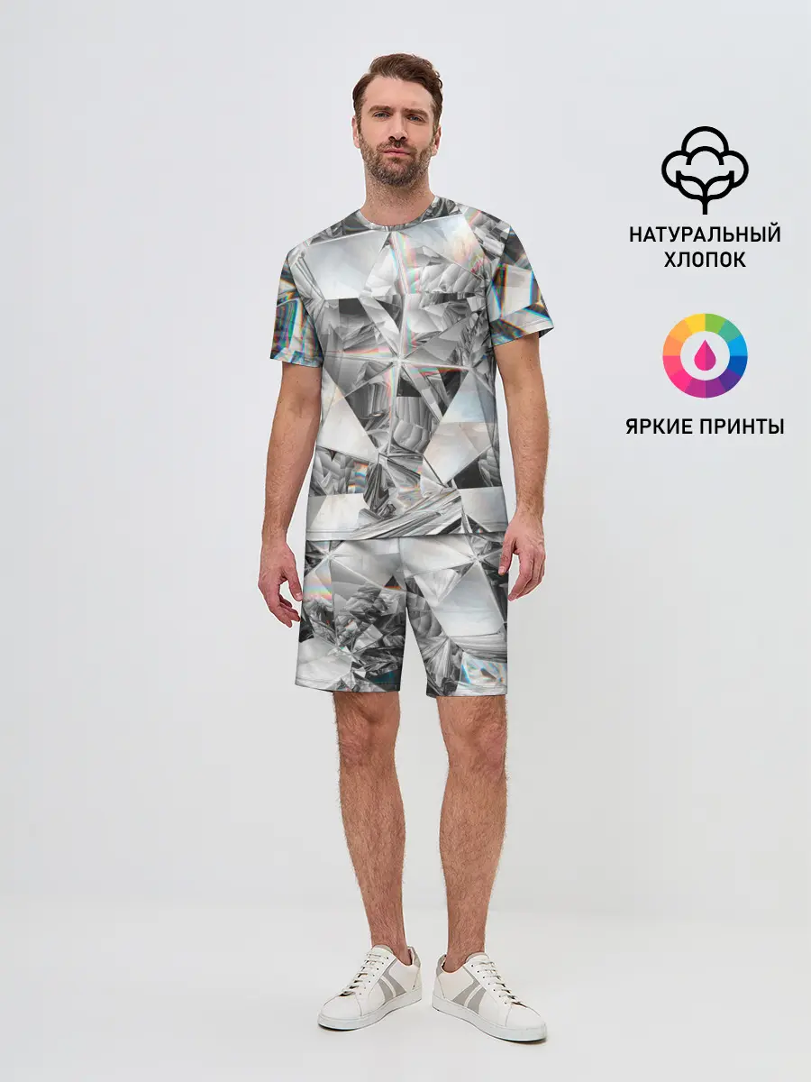 Мужской костюм с шортами / зеркальный калейдоскоп