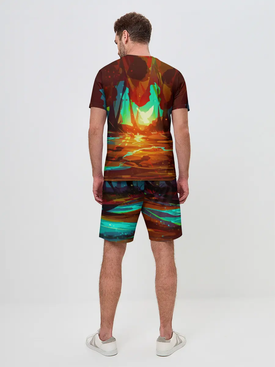 Мужской костюм с шортами / Птица света в волшебном лесу