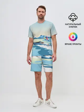 Мужской костюм с шортами / Лето