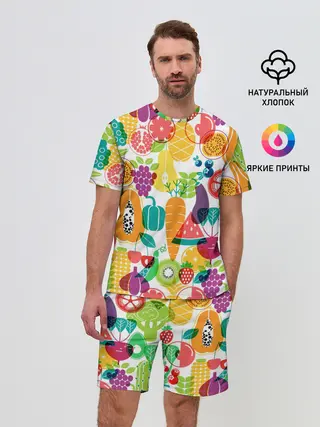 Мужской костюм с шортами / овощи