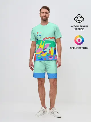 Мужской костюм с шортами / готовка