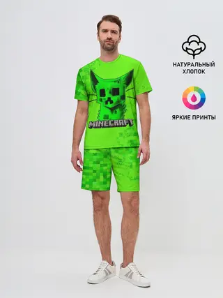 Мужской костюм с шортами / MINECRAFT CREEPER CAT