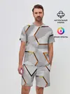 Мужской костюм с шортами / 3D абстракция Iron