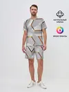 Мужской костюм с шортами / 3D абстракция Iron