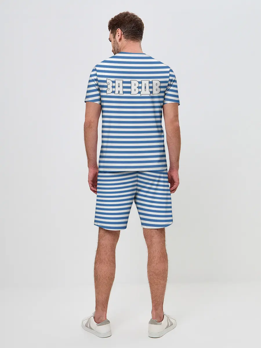 Мужской костюм с шортами / Тельняшка ВДВ 90 лет