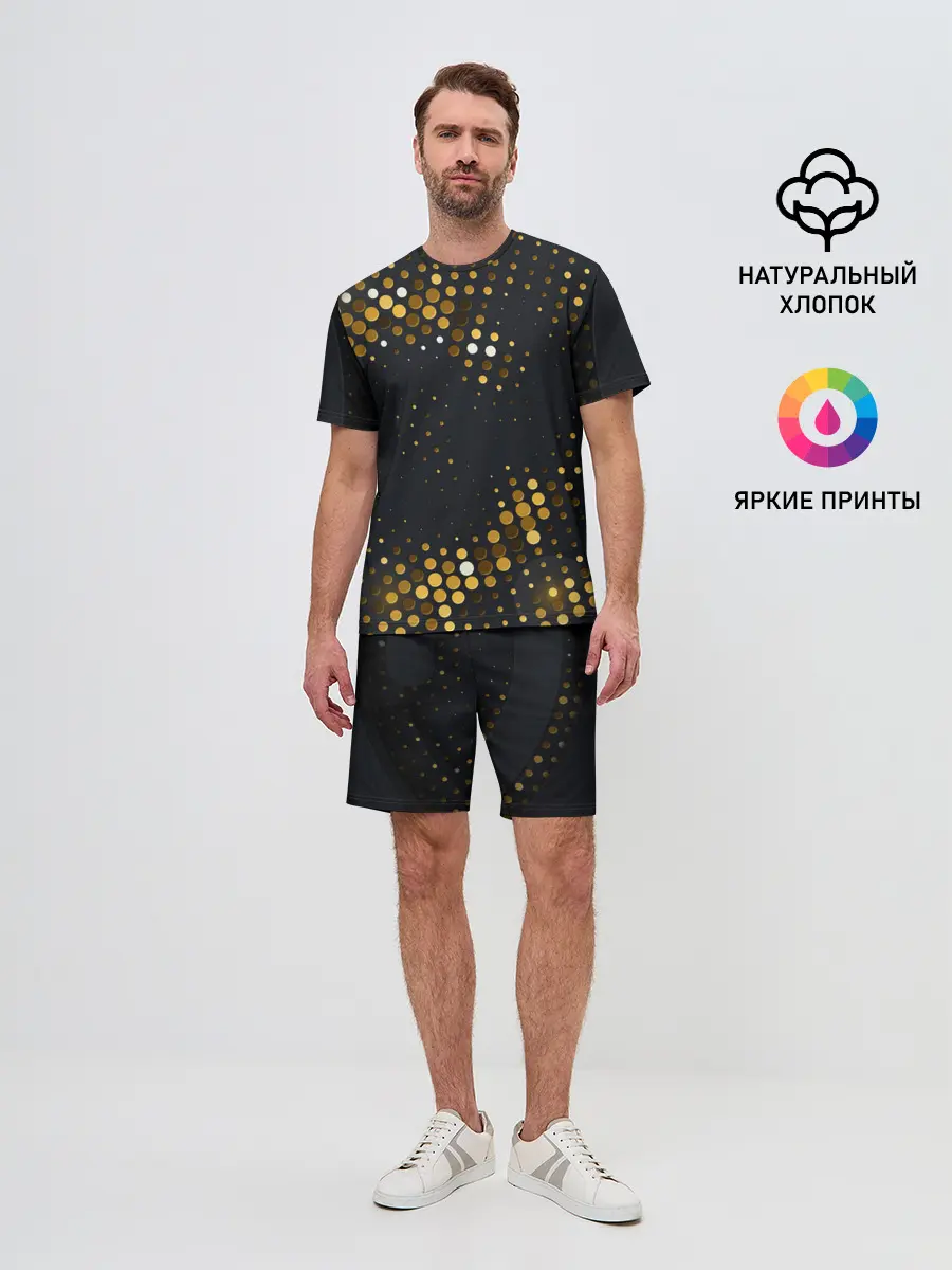 Мужской костюм с шортами / black gold