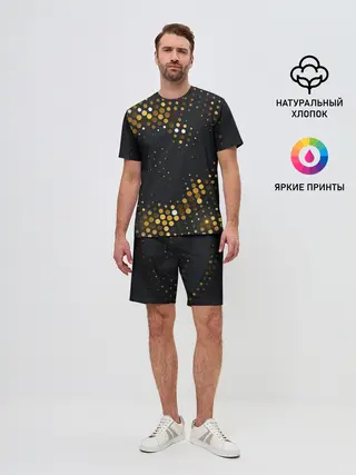Мужской костюм с шортами / black gold