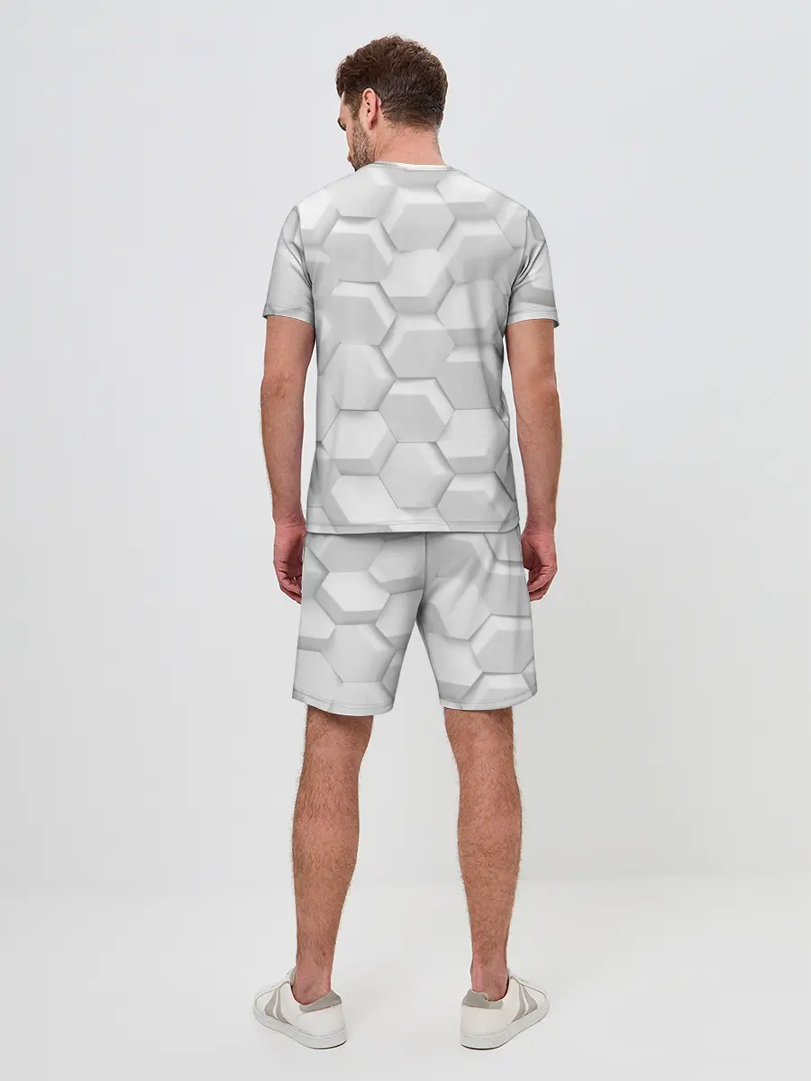 Мужской костюм с шортами / 3D WHITE