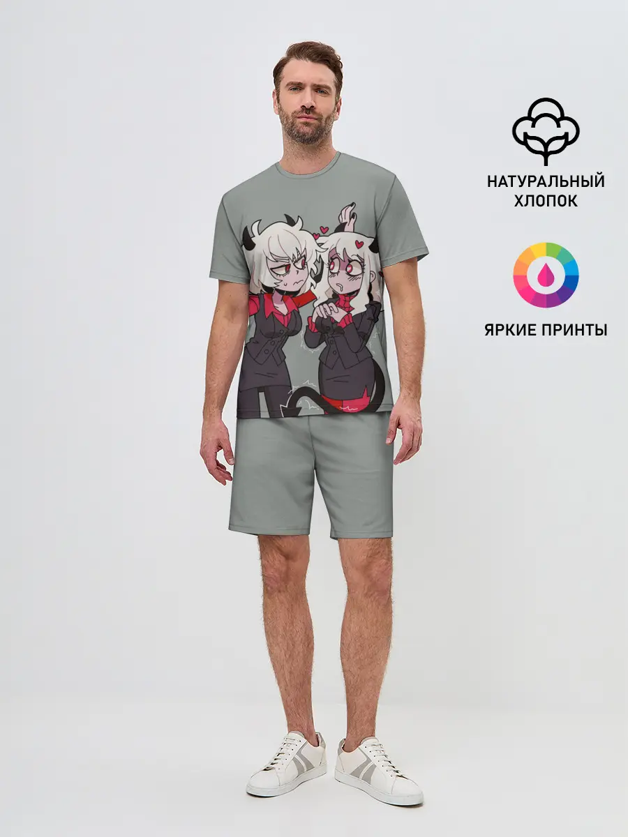 Мужской костюм с шортами / Здрада разговаривает Helltaker