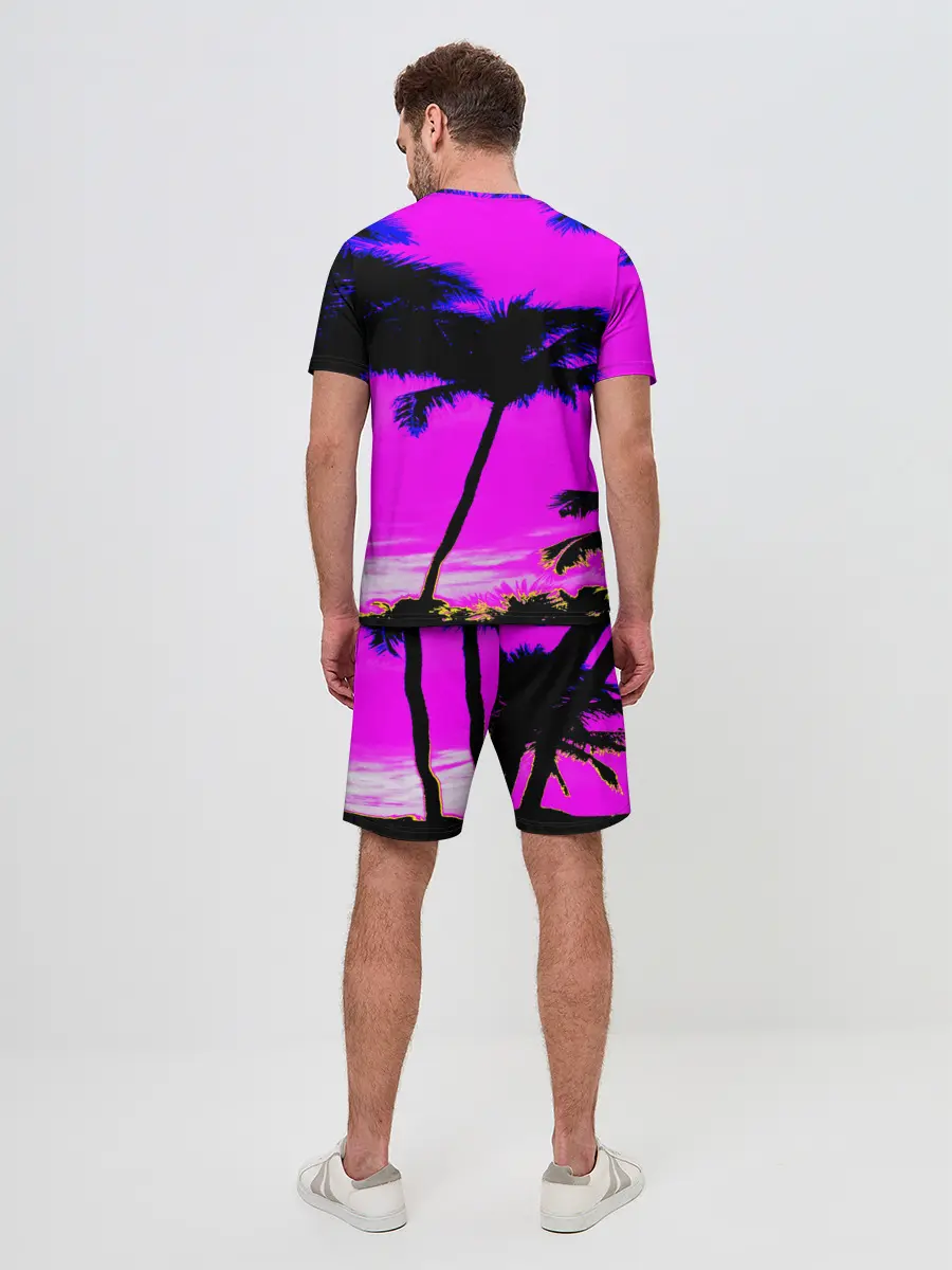 Мужской костюм с шортами / НЕОНОВЫЙ ЗАКАТ