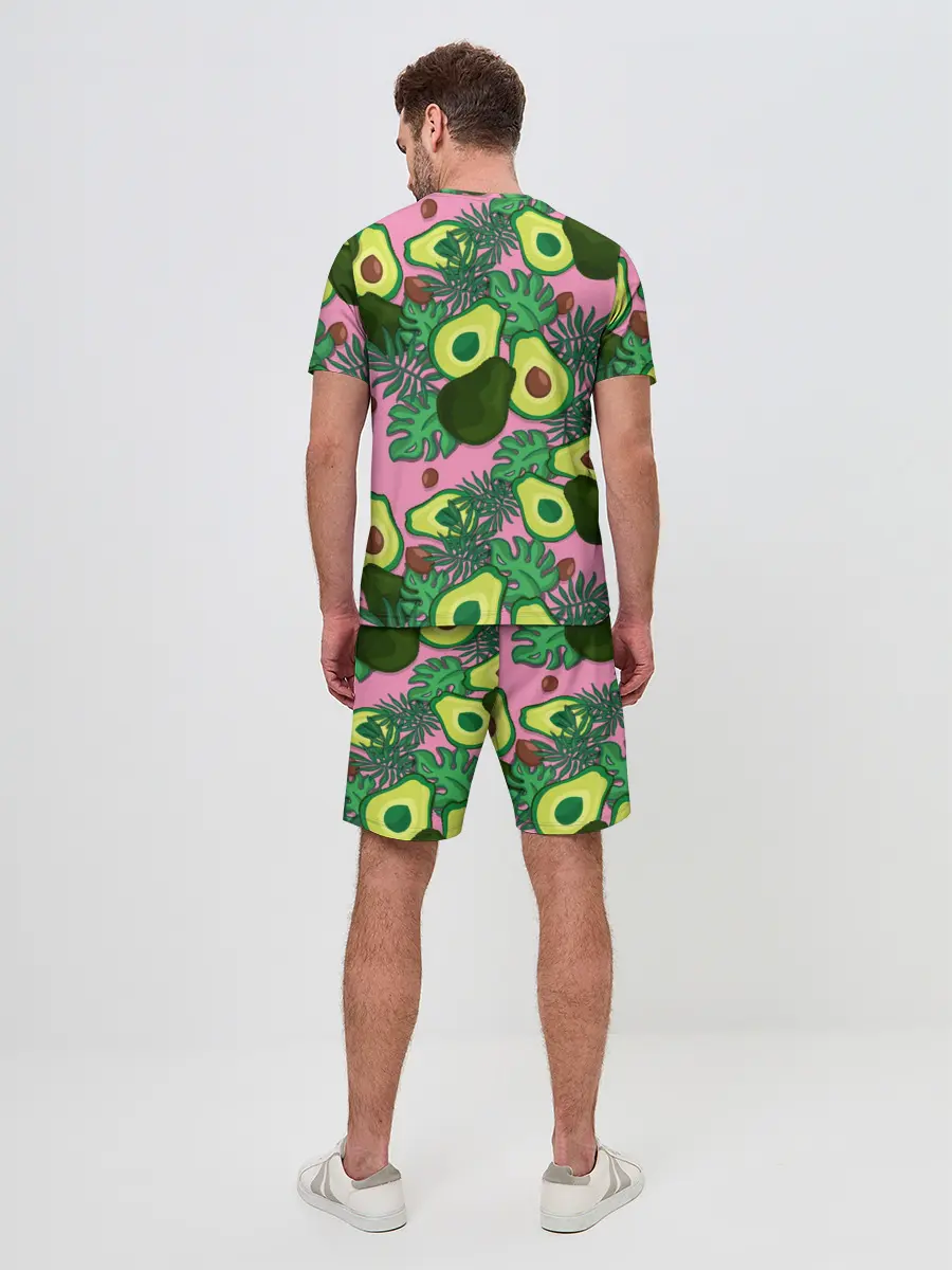 Мужской костюм с шортами / avocado