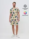 Мужской костюм с шортами / avocado