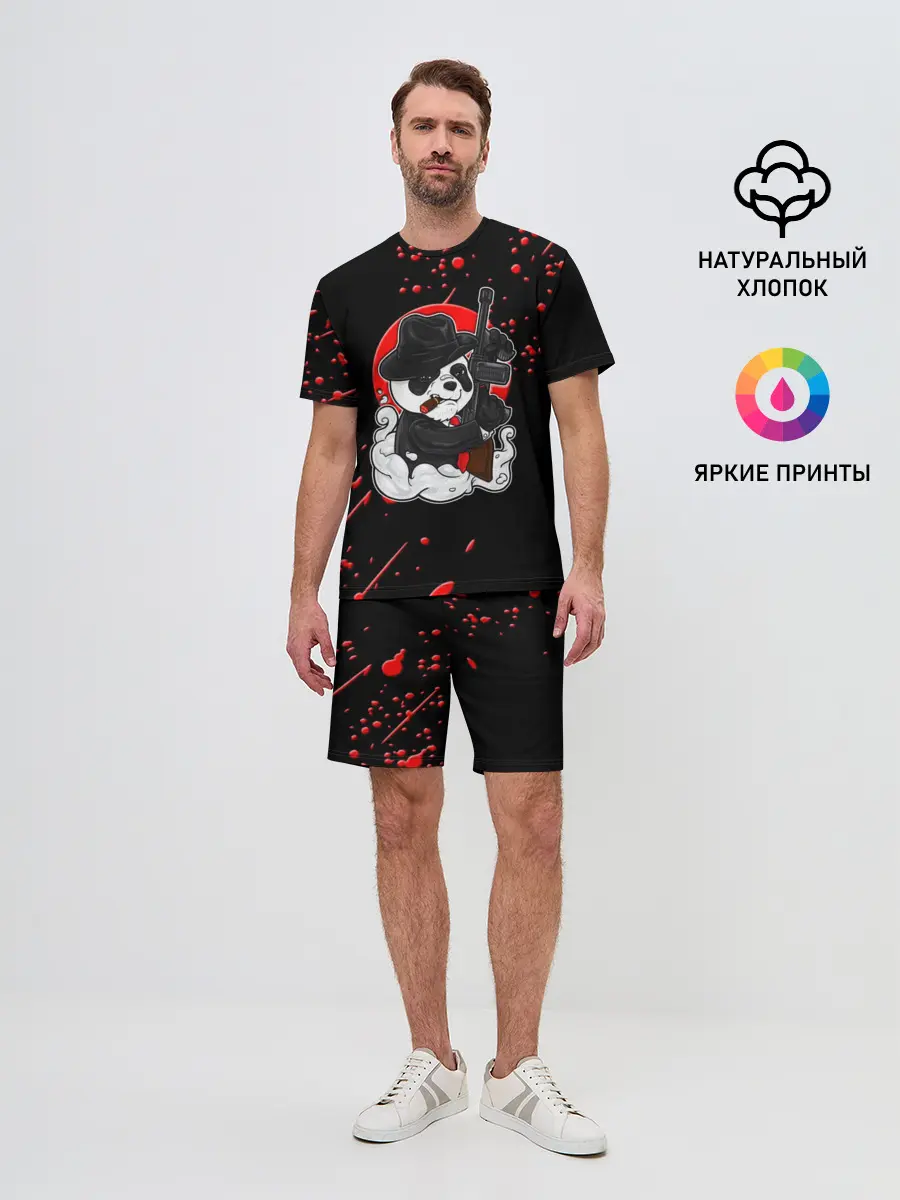 Мужской костюм с шортами / Панда Мафиози