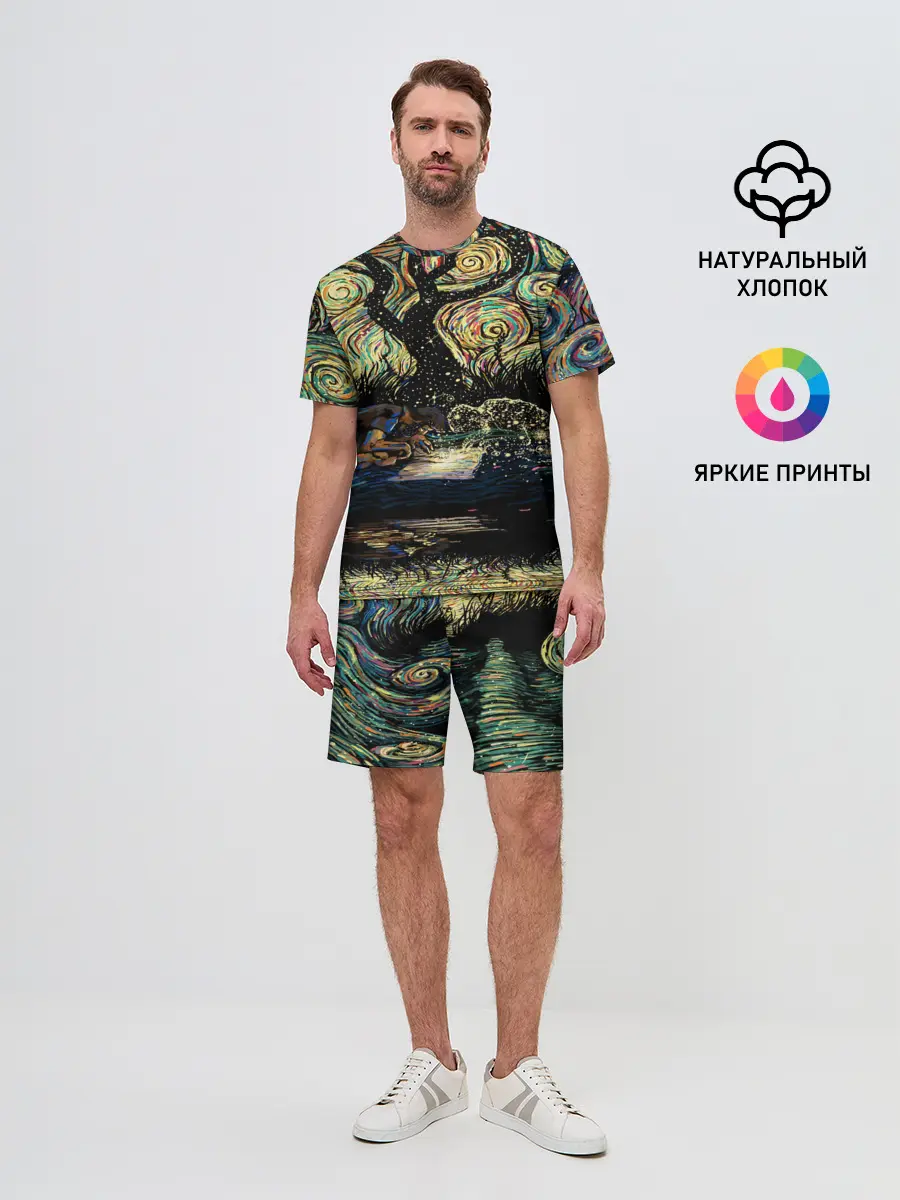 Мужской костюм с шортами / НОЧЬ В ЛЕСУ