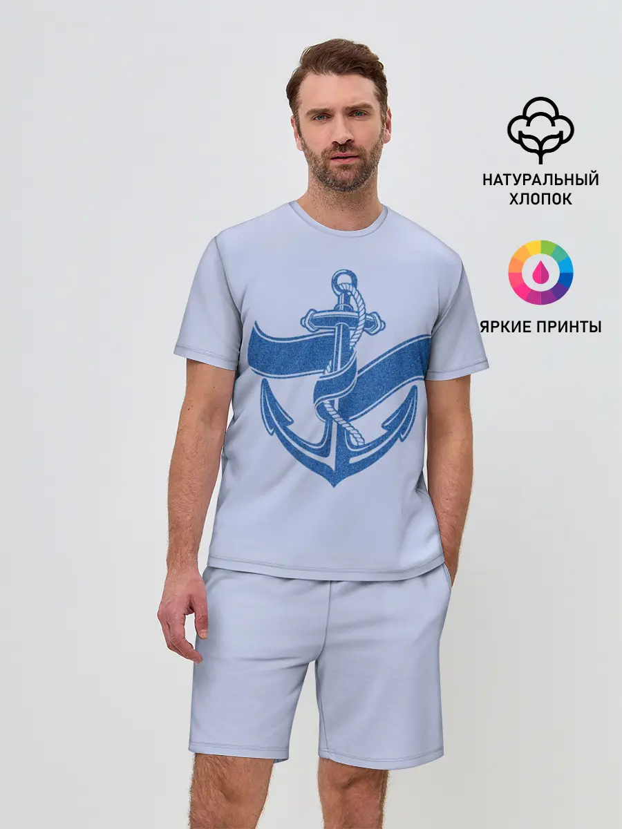 Мужской костюм с шортами / Якорь