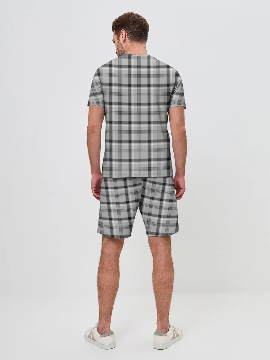 Мужской костюм с шортами / Черная клеточка