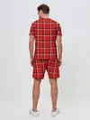 Мужской костюм с шортами / Красная клеточка
